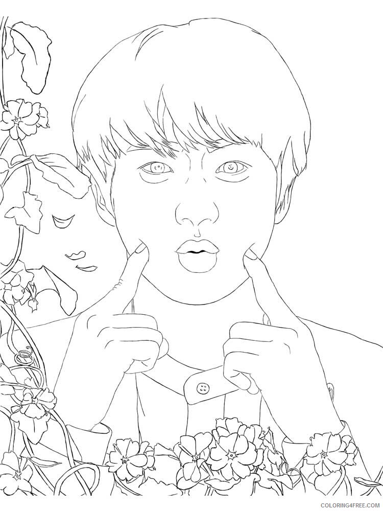 BTS Coloring Pages bts 13 Printable 2021 1258 Coloring4free
