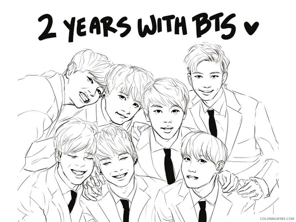 BTS Coloring Pages bts 3 Printable 2021 1262 Coloring4free