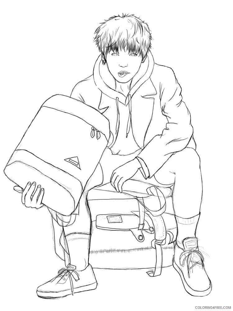 BTS Coloring Pages bts 9 Printable 2021 1267 Coloring4free