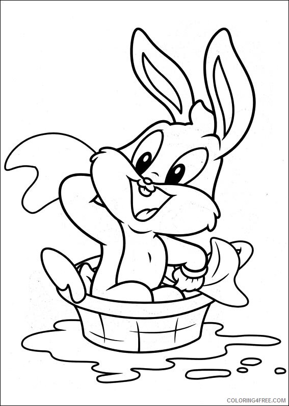 Baby Cartoons Coloring Pages baby bugs taking a shower Printable 2021 0426 Coloring4free