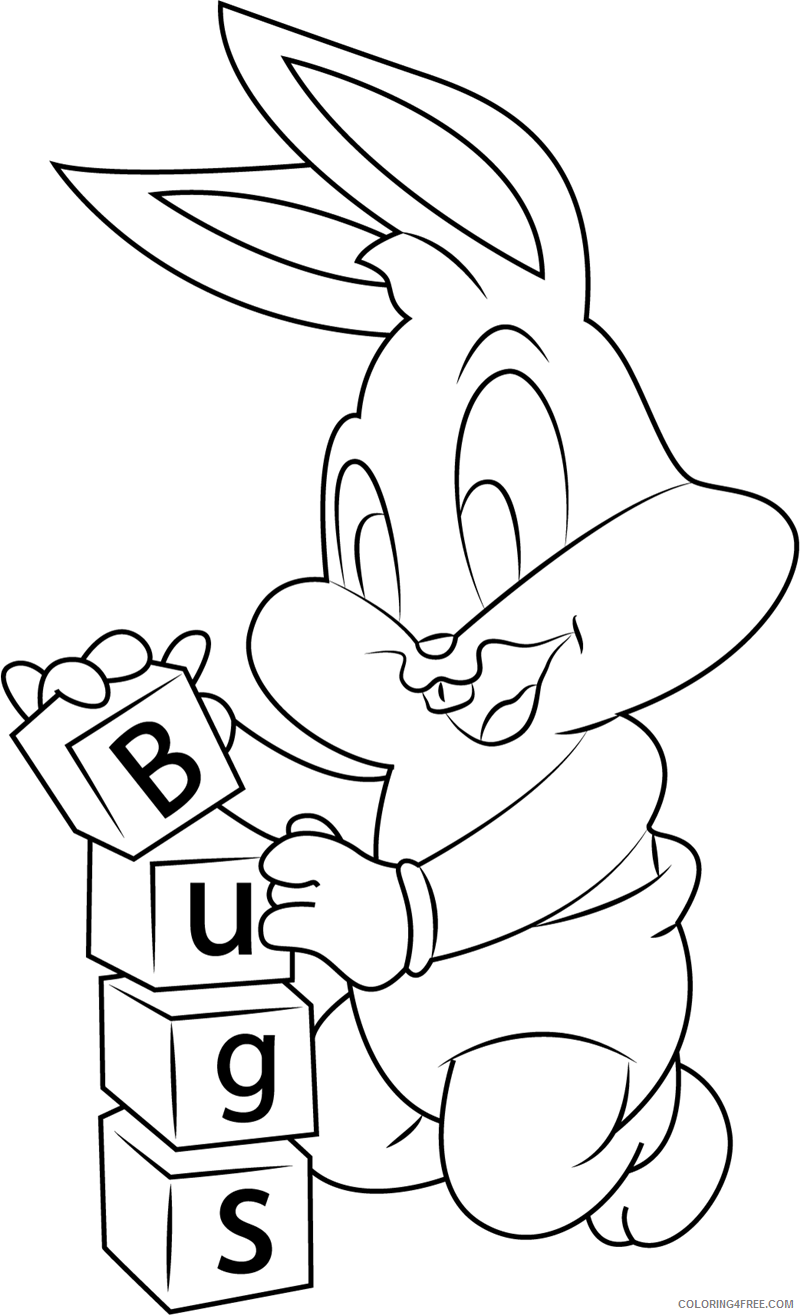 Baby Cartoons Coloring Pages happy baby bugs Printable 2021 0434 Coloring4free