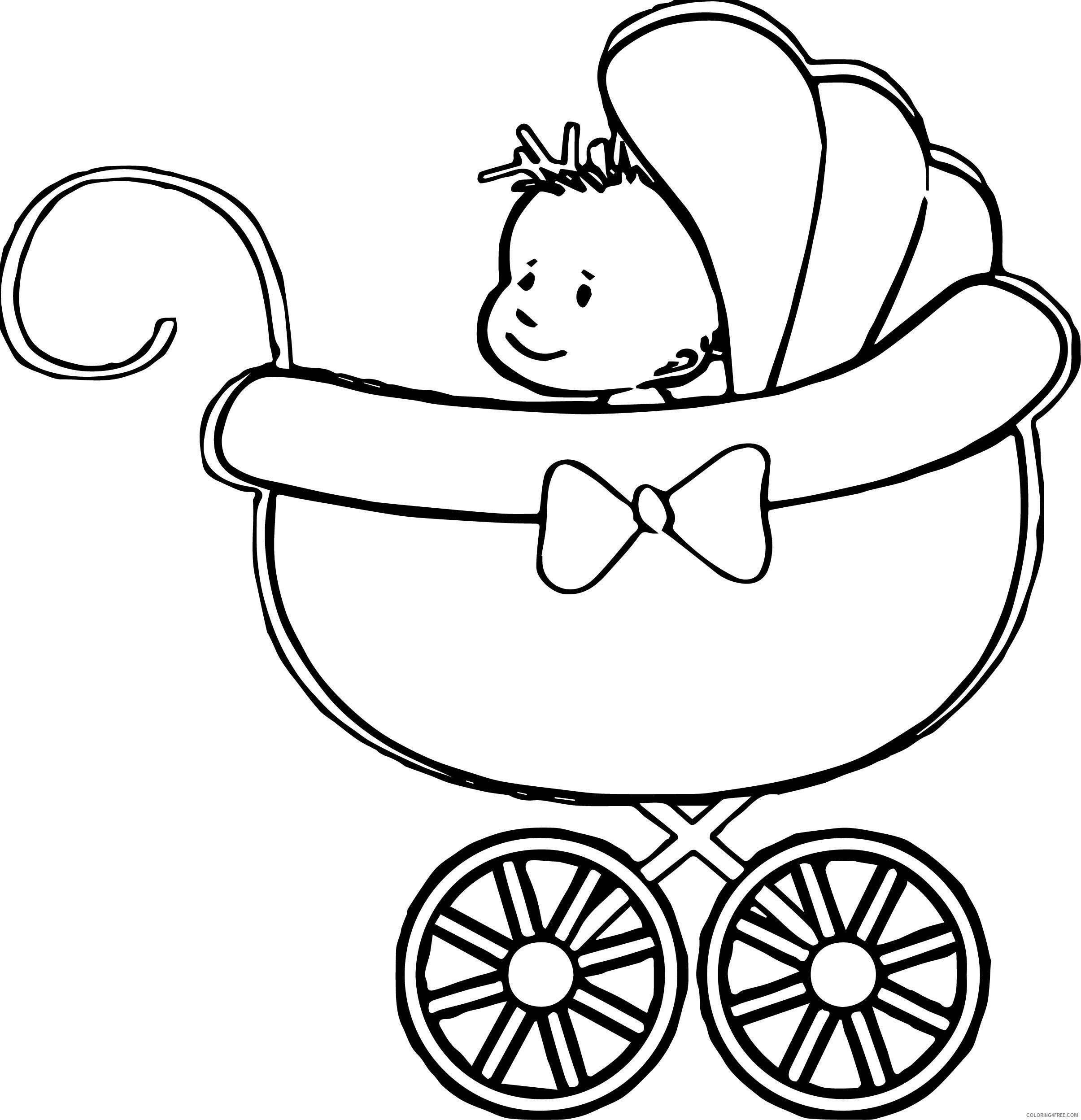 Baby Coloring Pages Baby Stroller Printable 2021 0407 Coloring4free