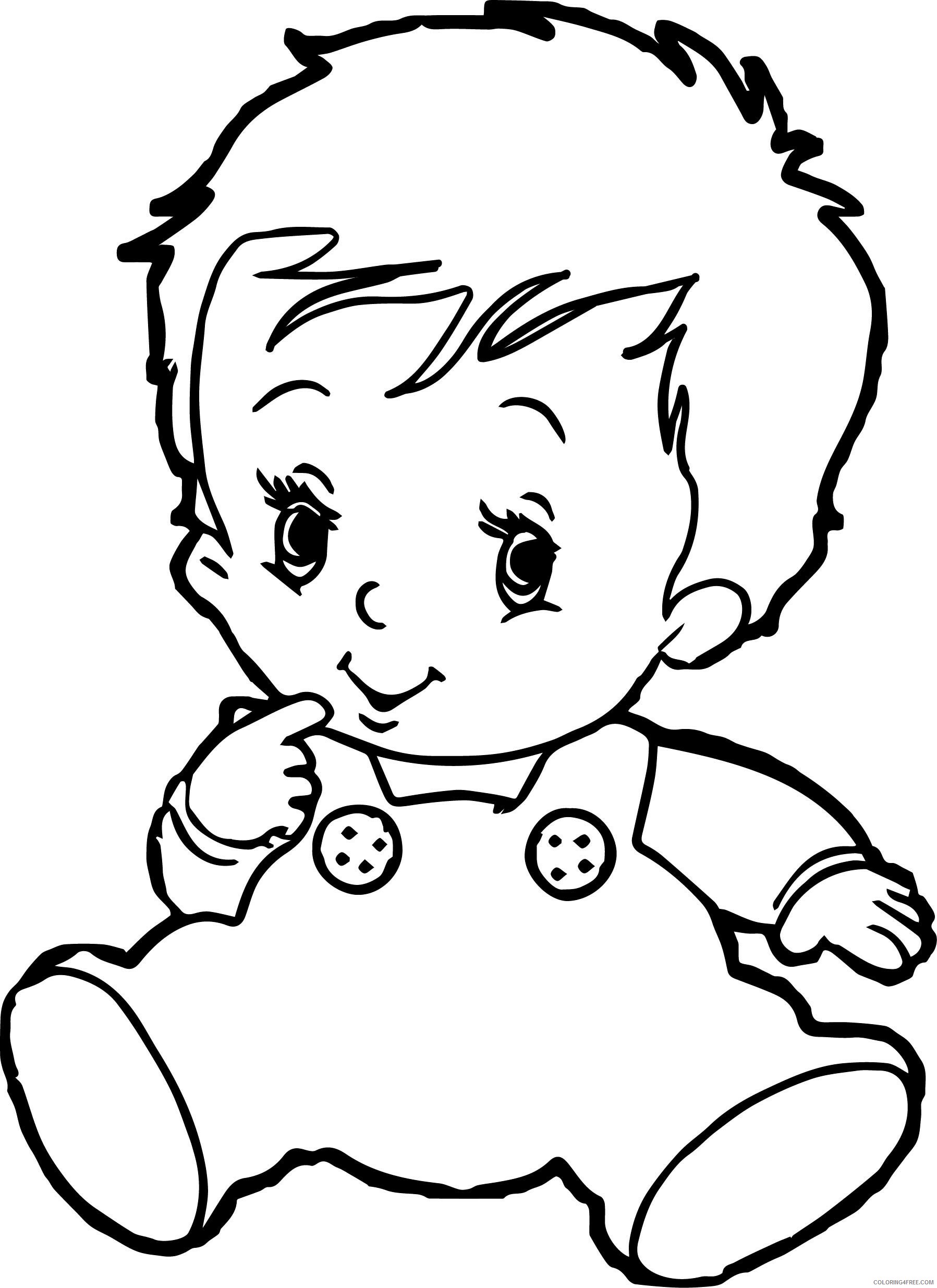 Baby Coloring Pages Cute Baby 1 Printable 2021 0414 Coloring4free