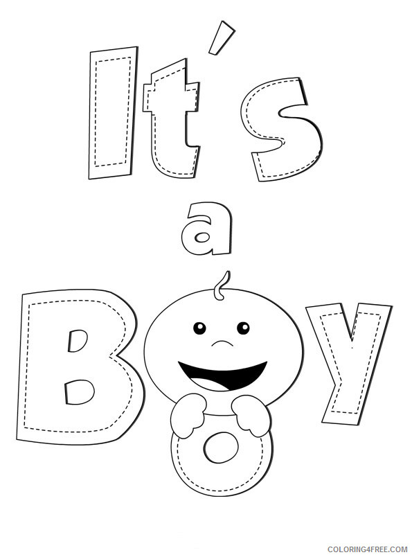 Baby Coloring Pages Its a Baby Boy Printable 2021 0417 Coloring4free