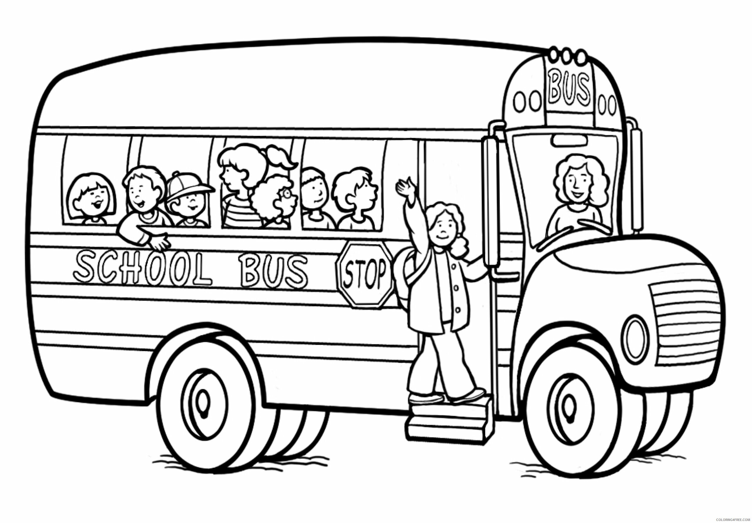 Back to School Coloring Pages Back to School Bus Printable 2021 0446 Coloring4free