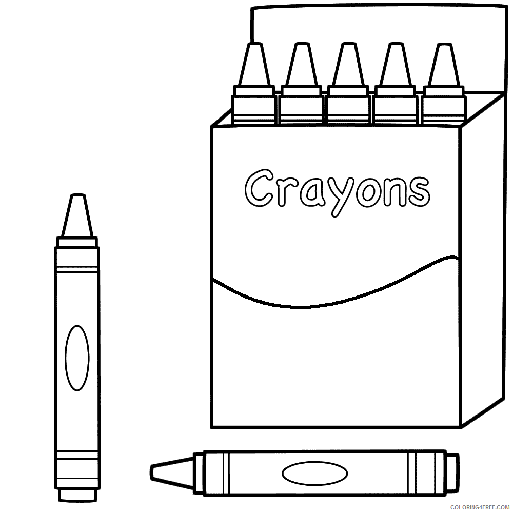 Back to School Coloring Pages Back to School Crayons Printable 2021 0452 Coloring4free