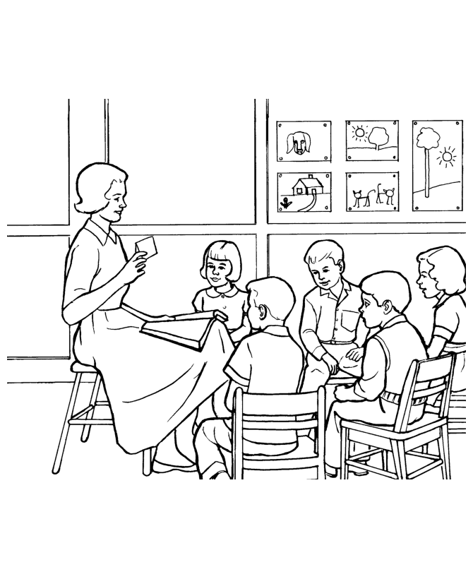 Back to School Coloring Pages Back to School classroom Printable 2021 0451 Coloring4free