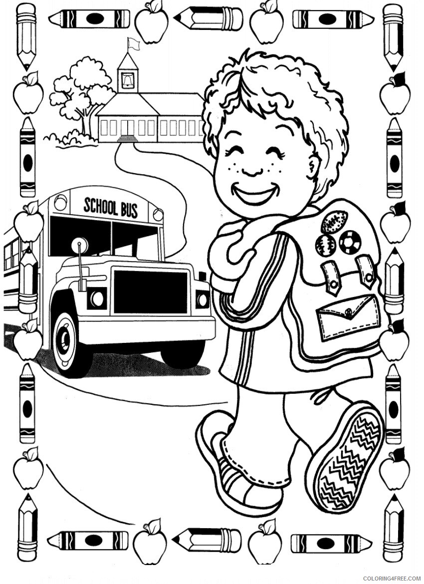 Back to School Coloring Pages Free Back to School Printable 2021 0463 Coloring4free