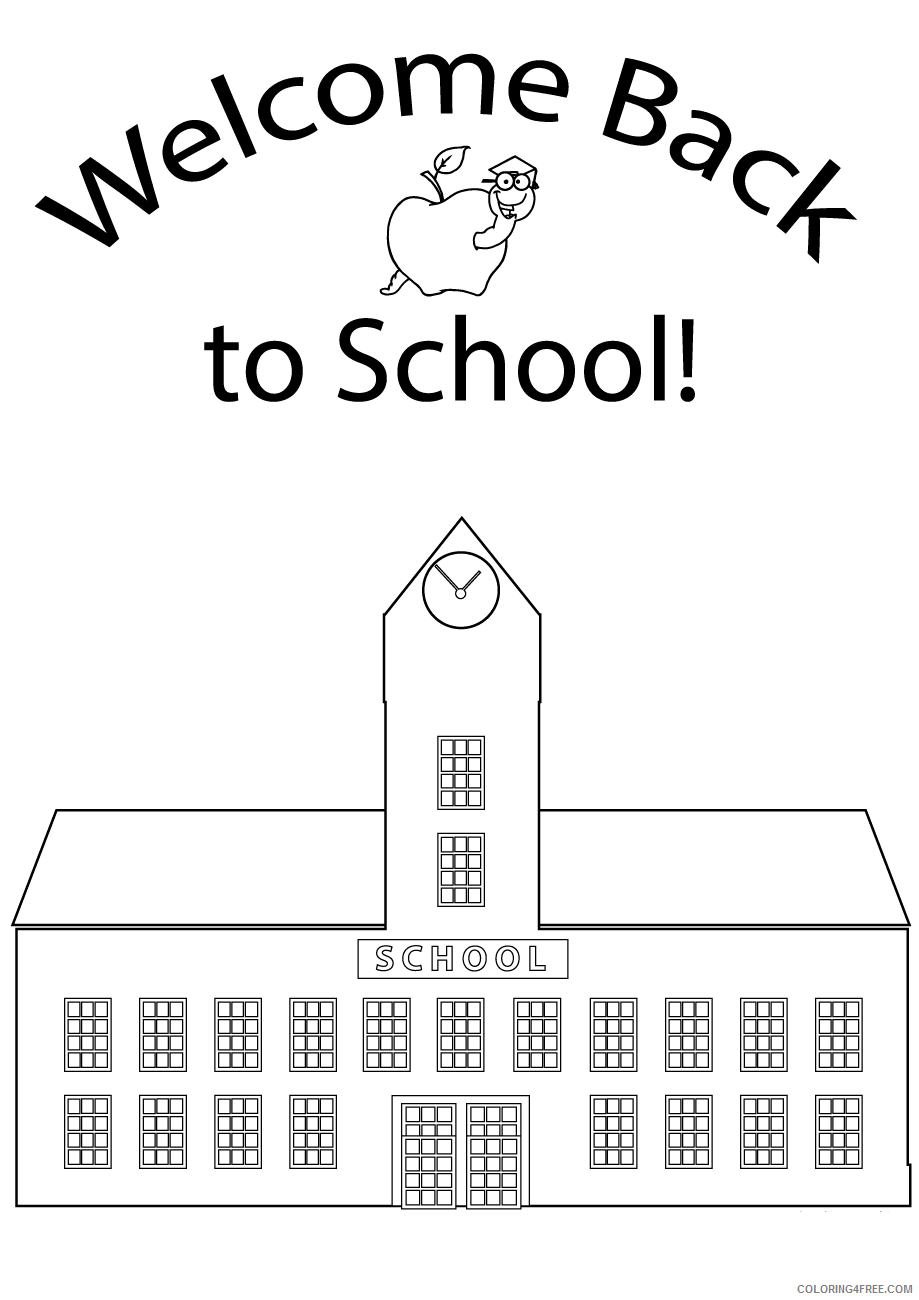 Back to School Coloring Pages welcome back to school Printable 2021 0442 Coloring4free