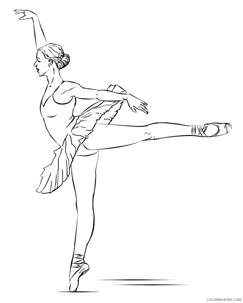 Ballerina Coloring Pages Ballerina Pictures Printable 2021 0501 Coloring4Free.com