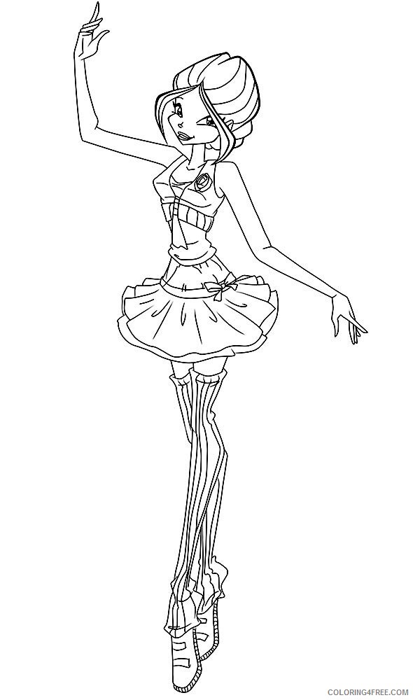 Ballerina Coloring Pages Barbie Ballerina Printable 2021 0502 Coloring4free