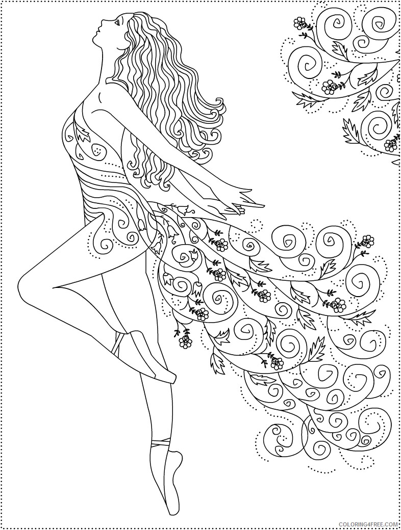 Ballerina Coloring Pages Fairy Ballerina Printable 2021 0505 Coloring4free