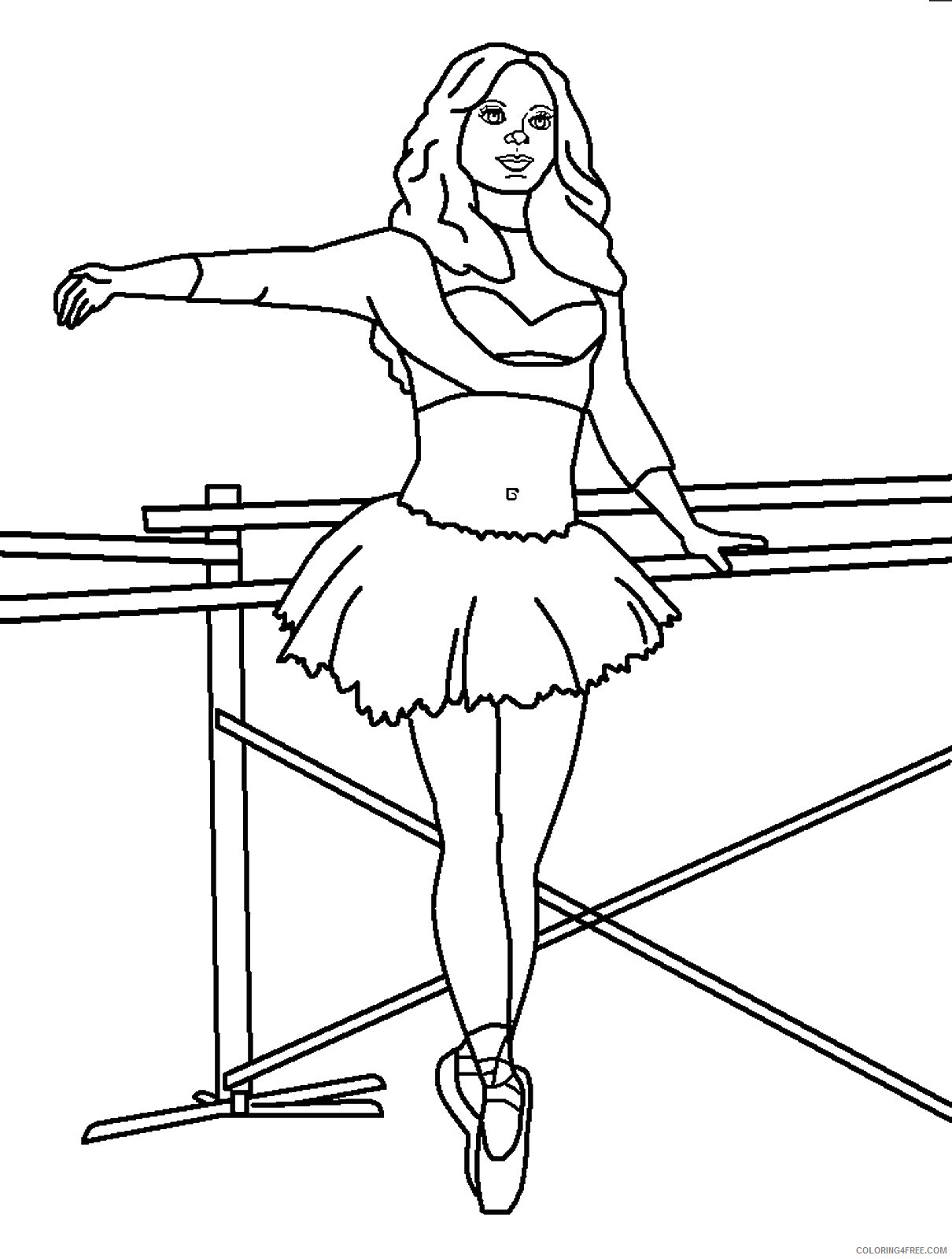 Ballerina Coloring Pages ballerinac55 Printable 2021 0485 Coloring4free