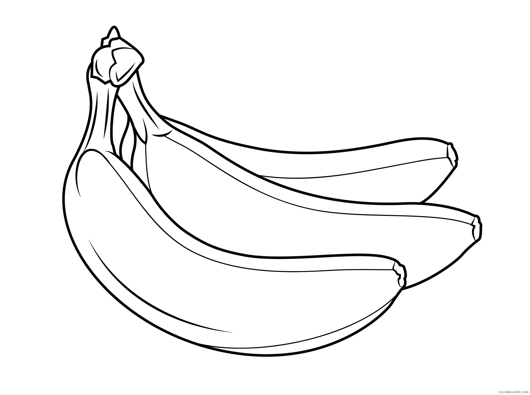 Banana Coloring Pages Fruits Food Banana Fruit Printable 2021 077 Coloring4free