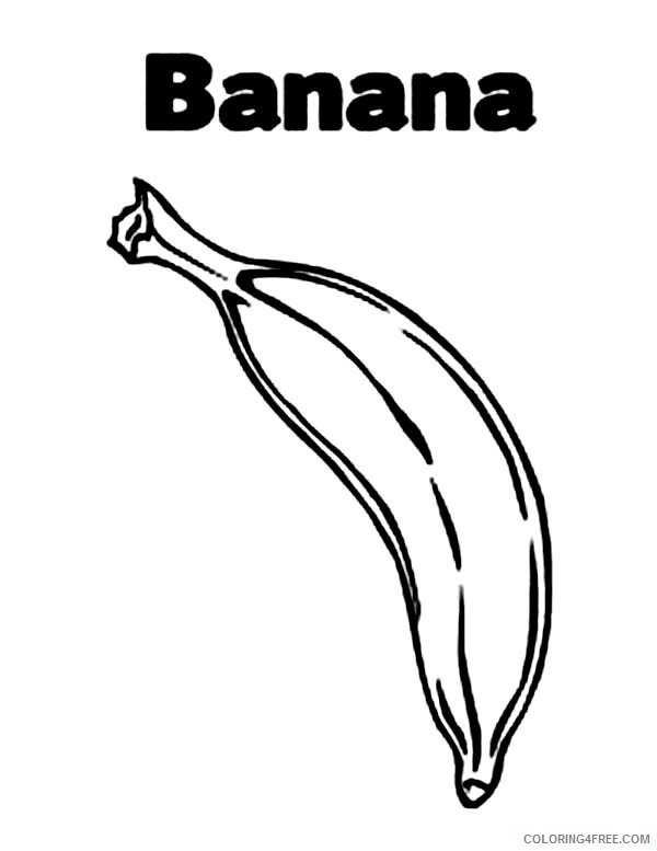 Banana Coloring Pages Fruits Food How to Draw Banana Printable 2021 094 Coloring4free