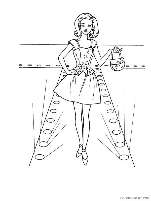 Barbie Coloring Pages Barbie Doll Fashion Show Printable 2021 0574 Coloring4free
