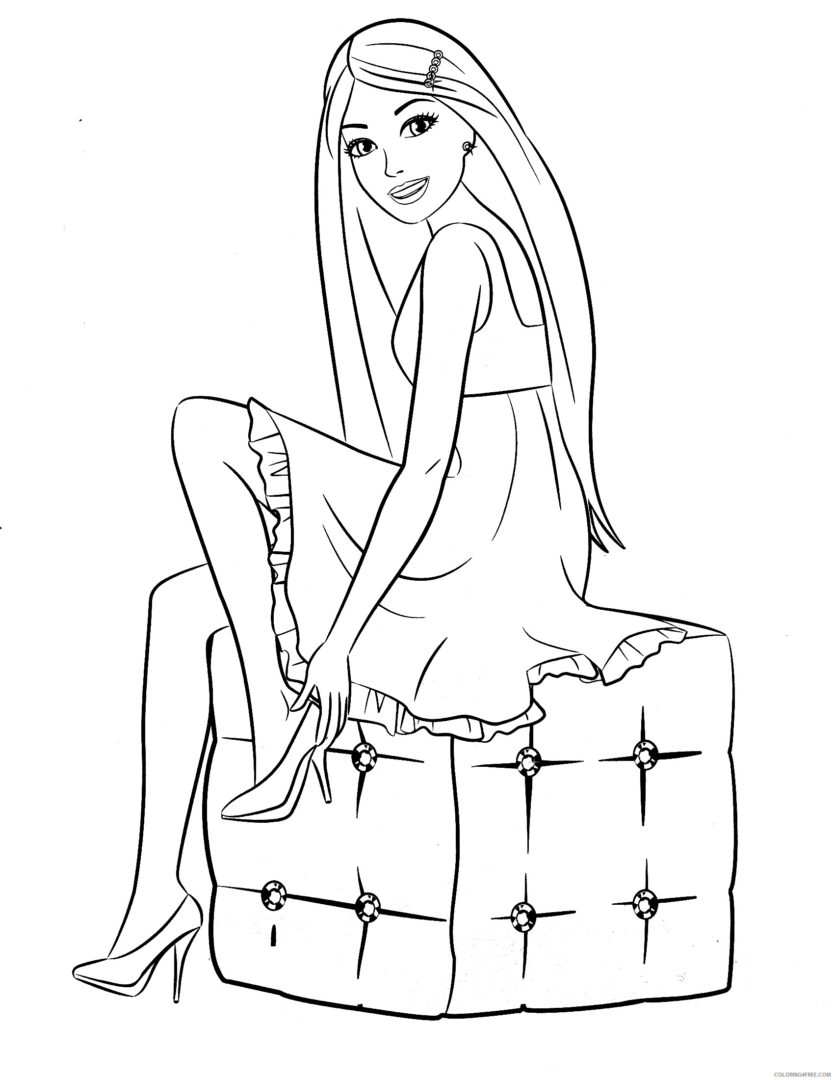 Barbie Coloring Pages Barbie Fashion Printable 2021 0553 Coloring4free