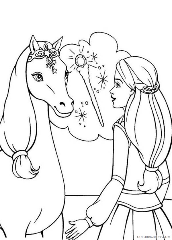 Barbie Coloring Pages Barbie Princess is Wondering Where Her Magic Wand 2021 Coloring4free