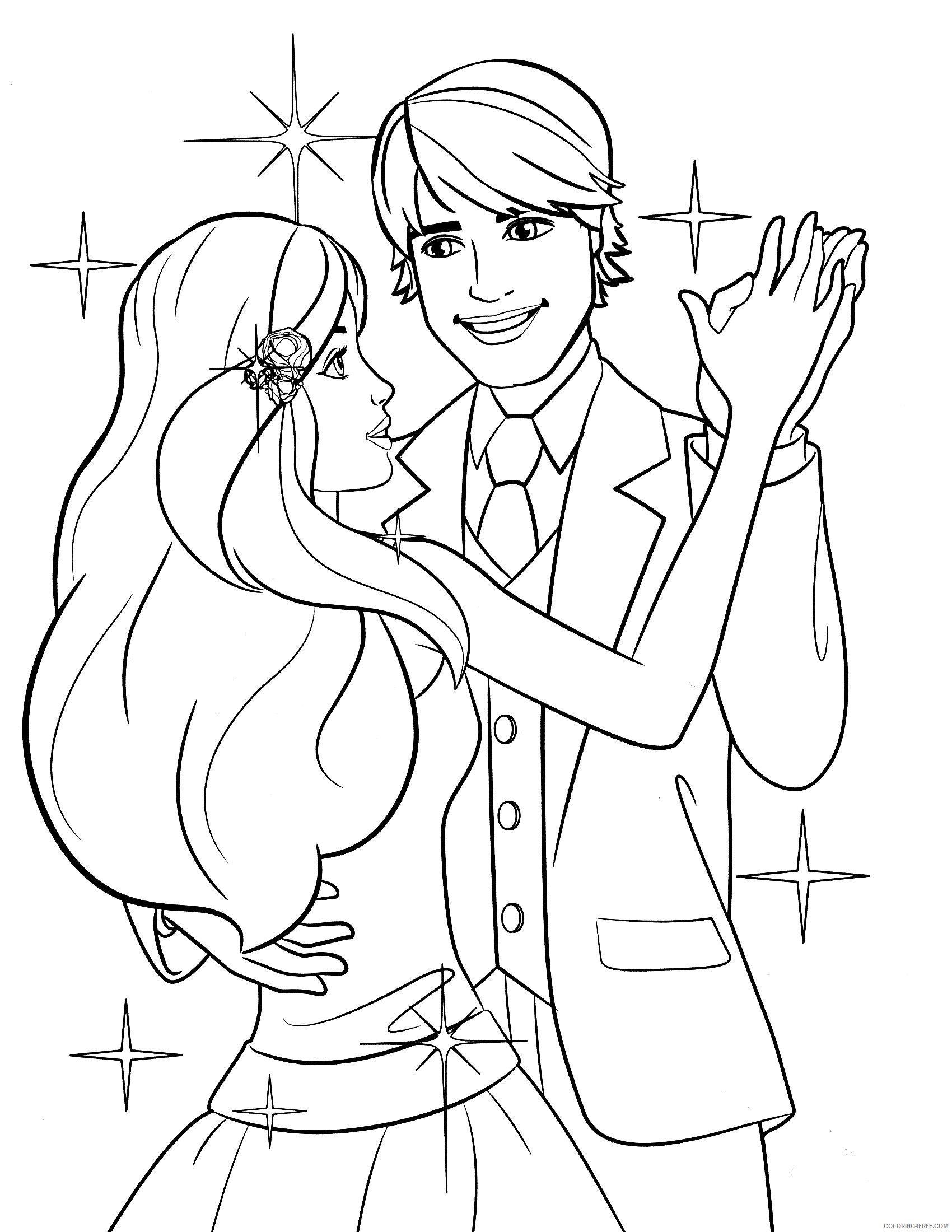 Barbie Coloring Pages Barbie and Ken Sheets Printable 2021 0522 Coloring4free