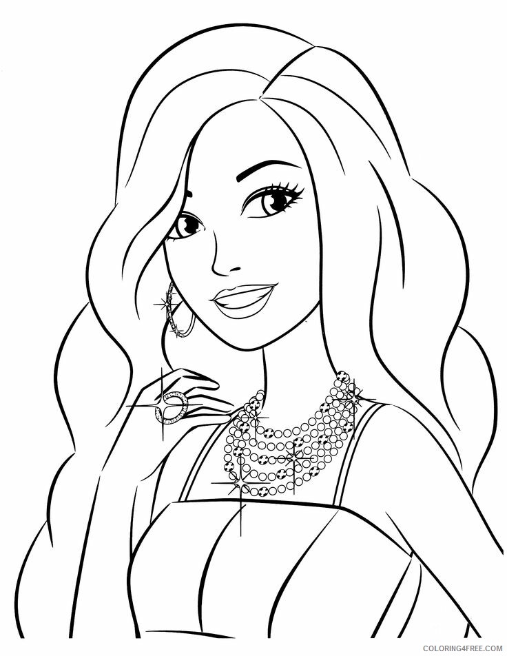 Barbie Coloring Pages Beautiful Barbie Printable 2021 0622 Coloring4free
