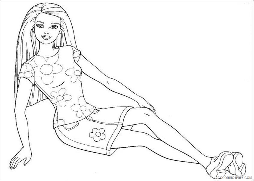 Barbie Coloring Pages Fashion Barbie Printable 2021 0626 Coloring4free