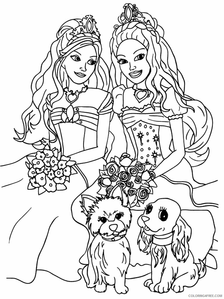 Barbie Coloring Pages Free Barbie for Girls Printable 2021 0628 Coloring4free
