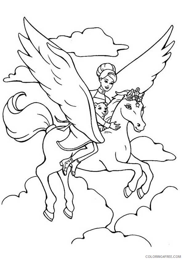Barbie Coloring Pages barbie and the magic of pegasus a4 Printable 2021 0525 Coloring4free