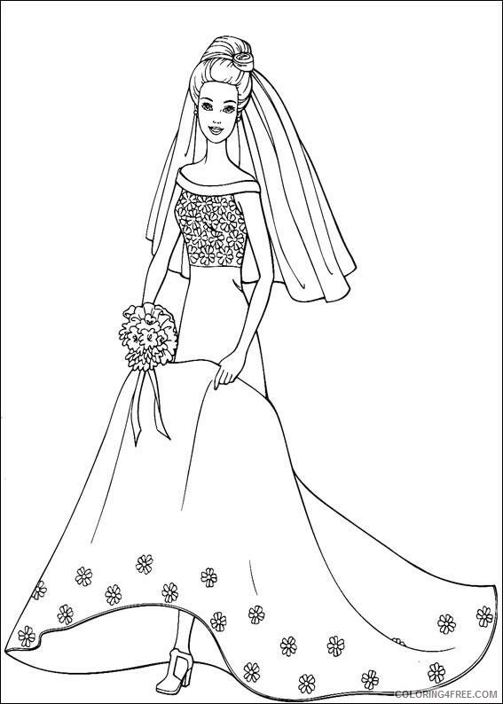 Barbie Coloring Pages barbie in dress 2 Printable 2021 0584 Coloring4free
