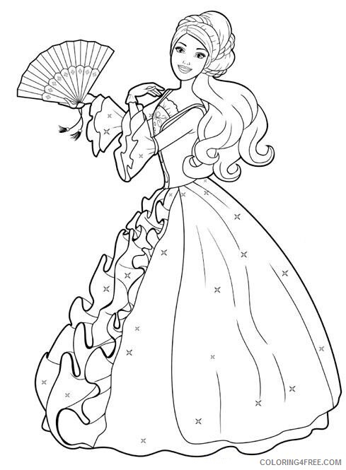 Barbie Coloring Pages barbie_princess_colouring_pages Printable 2021 0516 Coloring4free