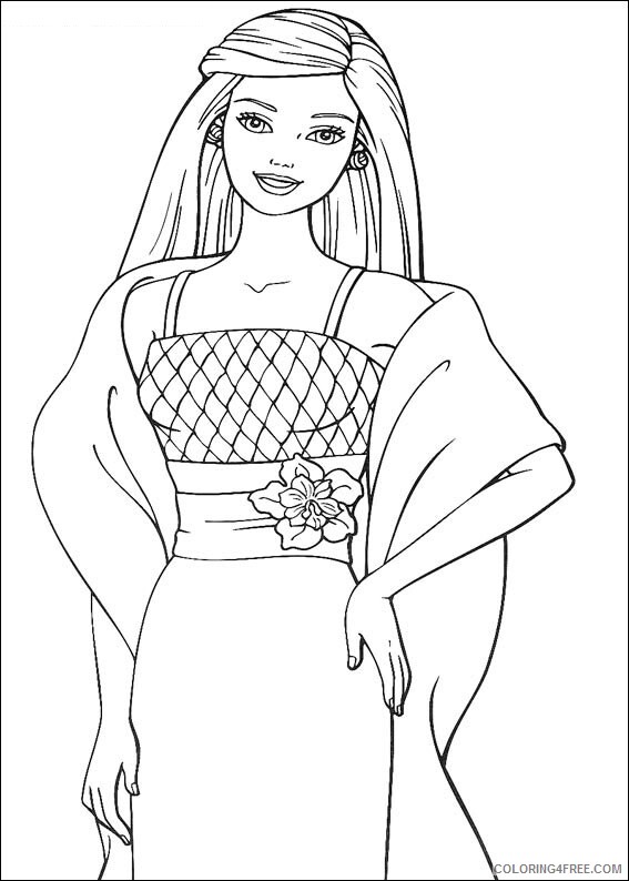 Barbie Coloring Pages beautiful barbie Printable 2021 0621 Coloring4free