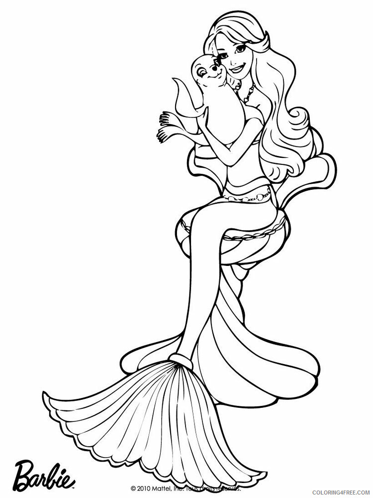 Barbie Mermaid Coloring Pages barbie mermaid 2 Printable 2021 0647 Coloring4free