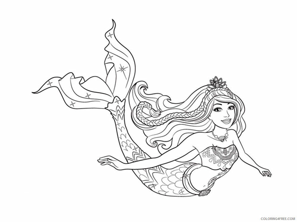 Barbie Mermaid Coloring Pages barbie mermaid 7 Printable 2021 0652 Coloring4free