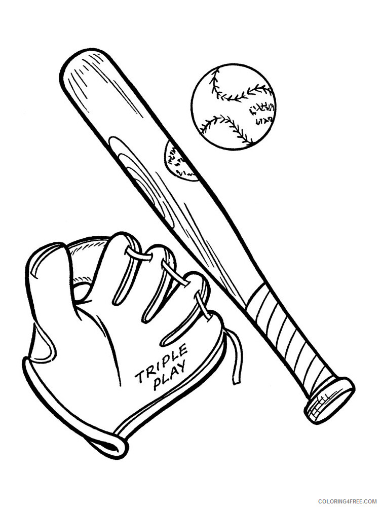 Baseball Coloring Pages Baseball 4 Printable 2021 0714 Coloring4free