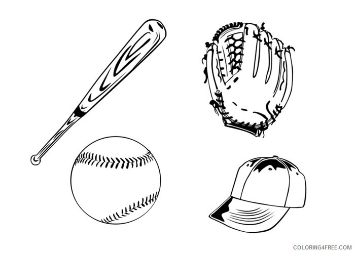 Baseball Coloring Pages Baseball sheets Printable 2021 0725 Coloring4free