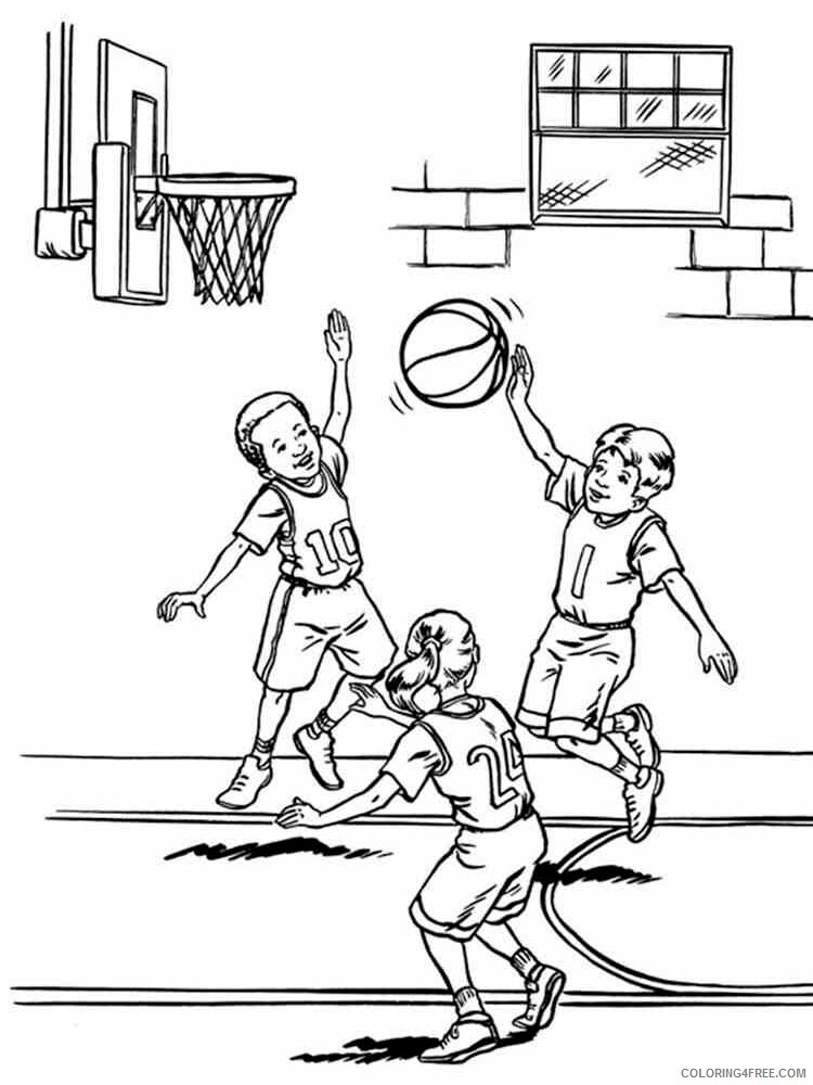 Basketball Coloring Pages Basketball 12 Printable 2021 0788 Coloring4free
