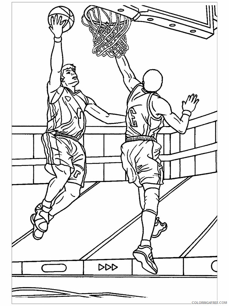 Basketball Coloring Pages Basketball 8 Printable 2021 0795 Coloring4free