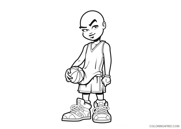 Basketball Coloring Pages Basketball player Printable 2021 0810 Coloring4free
