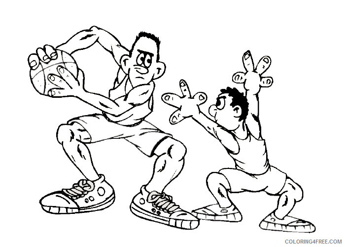 Basketball Coloring Pages Basketball players Printable 2021 0811 Coloring4free