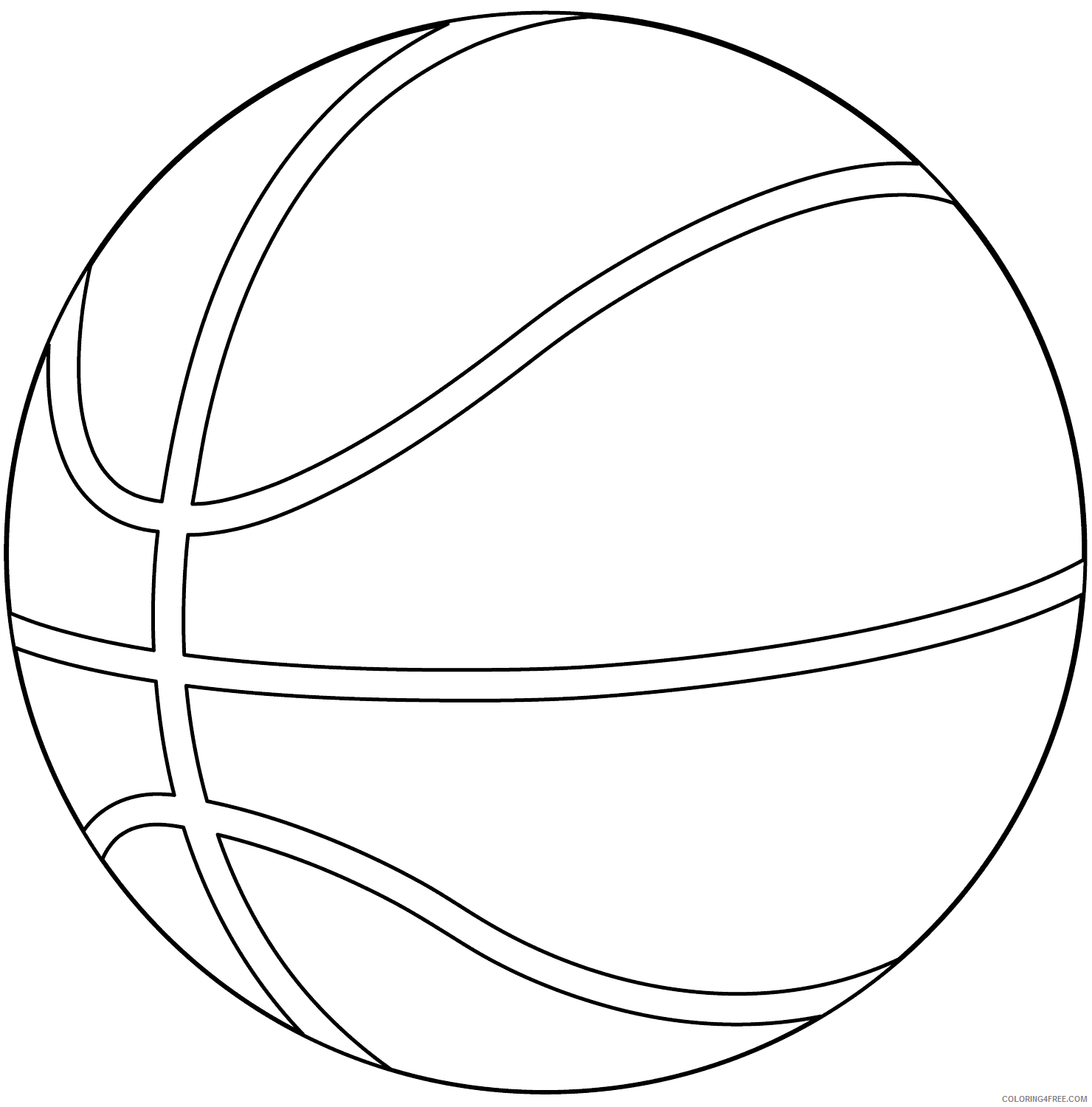 Basketball Coloring Pages Basketball Ball Printable 2021 0774 Coloring4free Coloring4free Com