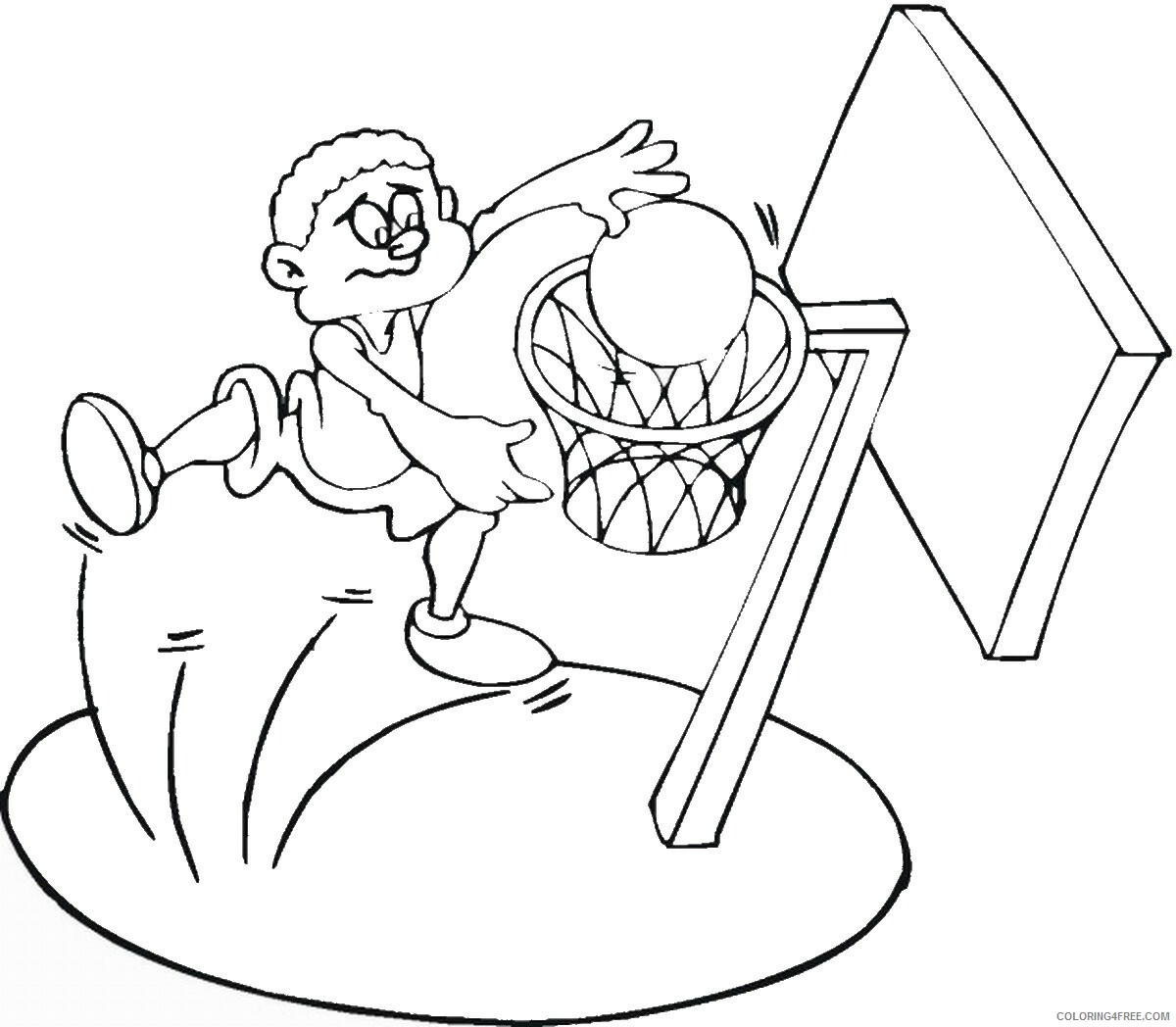 Basketball Coloring Pages basketballc45 Printable 2021 0783 Coloring4free