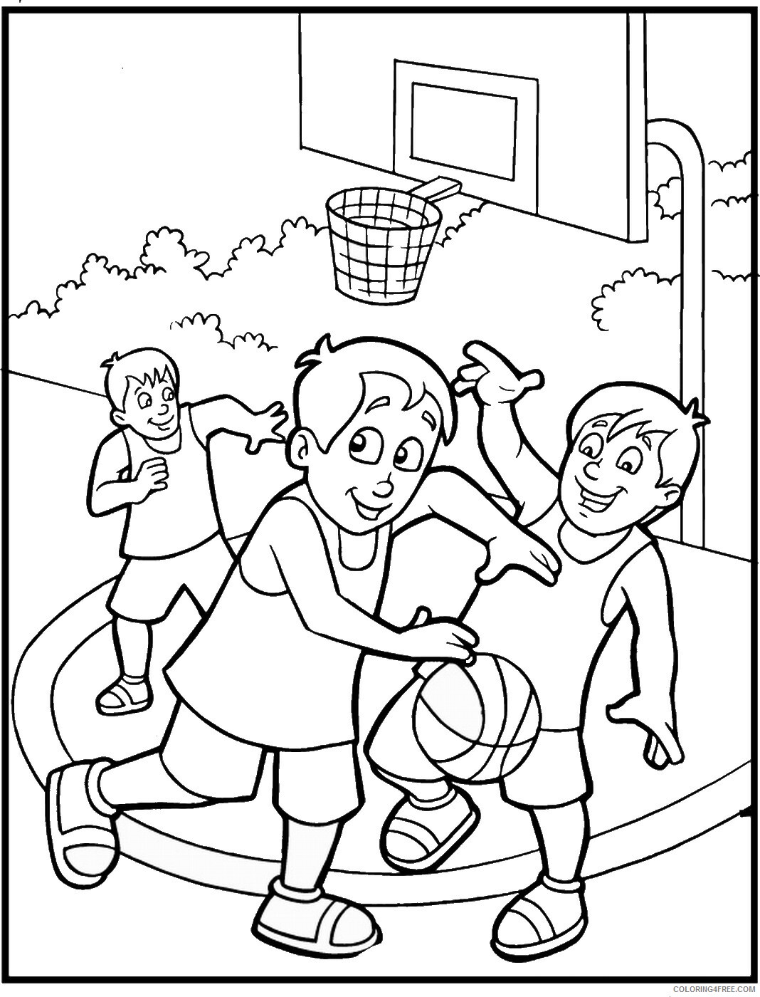Basketball Coloring Pages basketballc48 Printable 2021 0785 Coloring4free