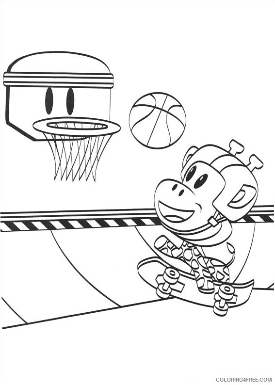 Basketball Coloring Pages clancy playing basketball Printable 2021 0812 Coloring4free