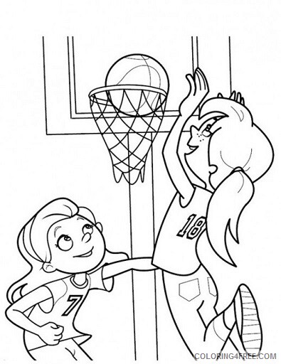 Basketball Coloring Pages girls playing basketball Printable 2021 0815 Coloring4free