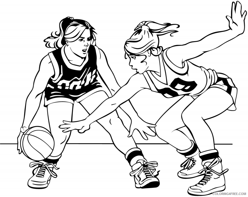 Basketball Coloring Pages teen playing basketball Printable 2021 0818 Coloring4free