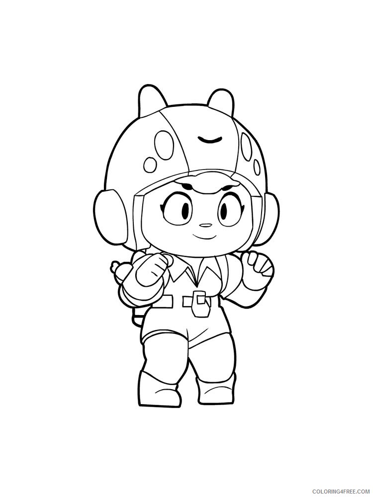 Bea Coloring Pages Games bea brawl stars 1 Printable 2021 020 Coloring4free