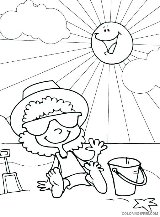 Beach Coloring Pages Nature At the Beach in June Printable 2021 061 Coloring4free