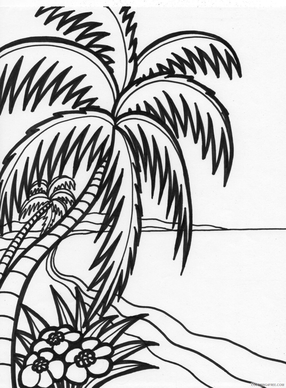 Beach Coloring Pages Nature Beach For Kids Printable 2021 078 Coloring4free