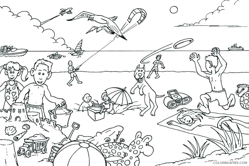Beach Coloring Pages Nature Beach in June Printable 2021 064 Coloring4free