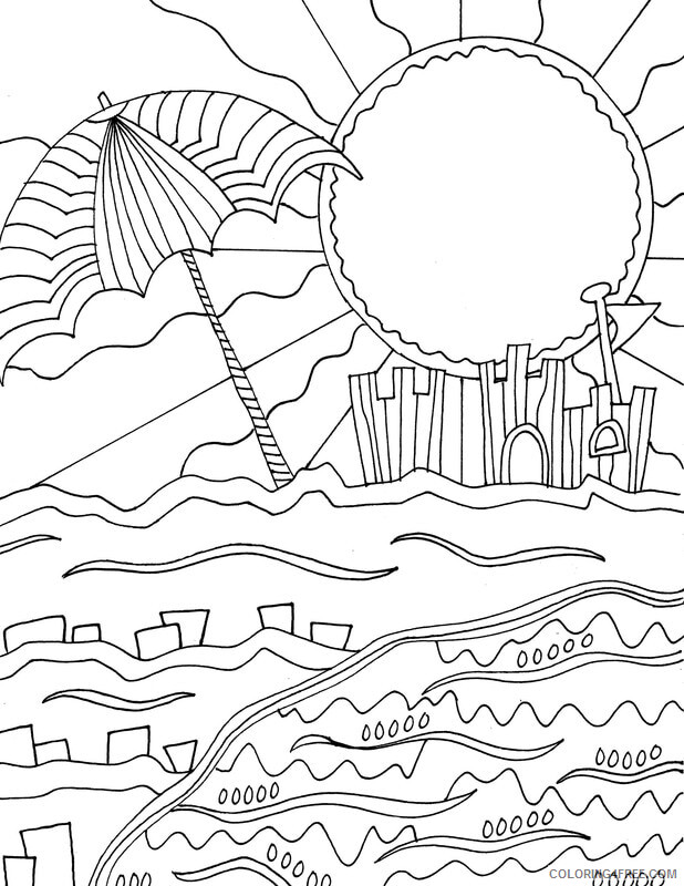 Beach Coloring Pages Nature Fun Beach Printable 2021 094 Coloring4free