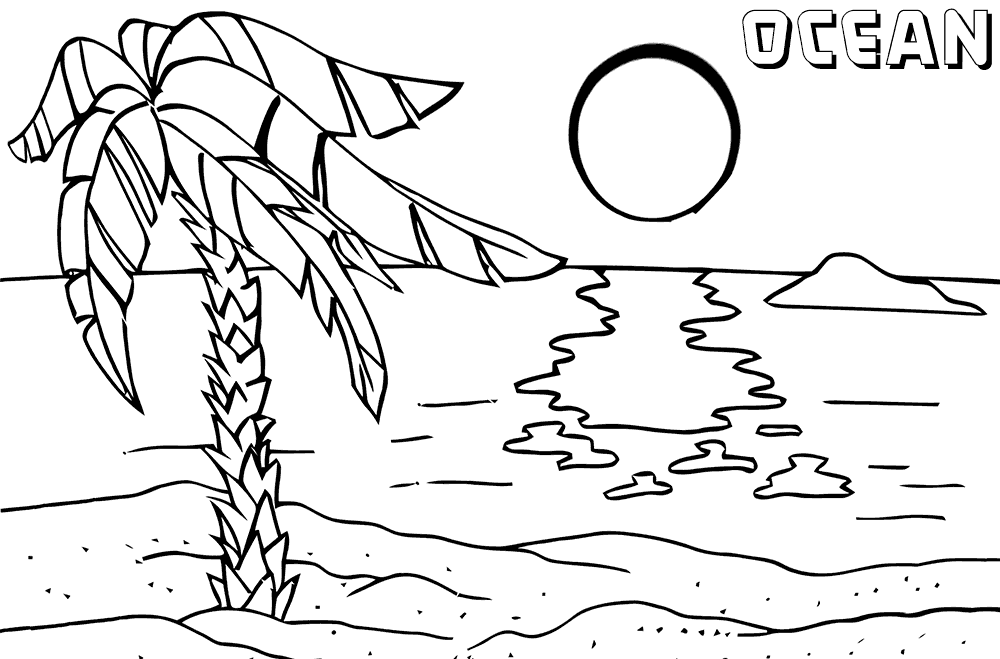 Beach Coloring Pages Nature Ocean Beach Printable 2021 097 Coloring4free